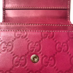 Gucci hot pink card case